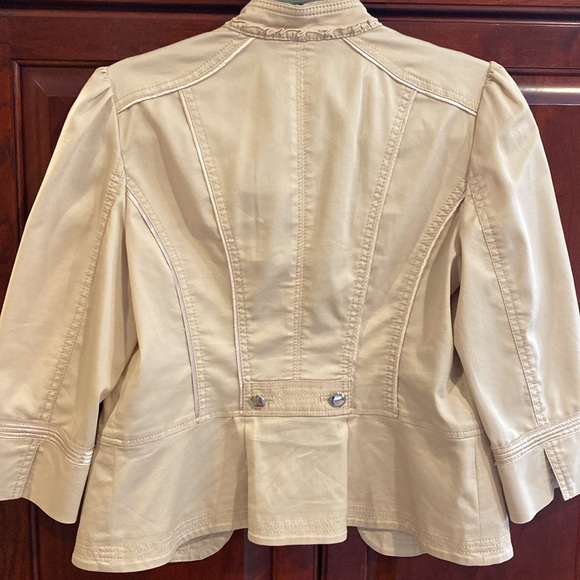 White House Black Market Military style Boho jacket - Picture 4 of 6